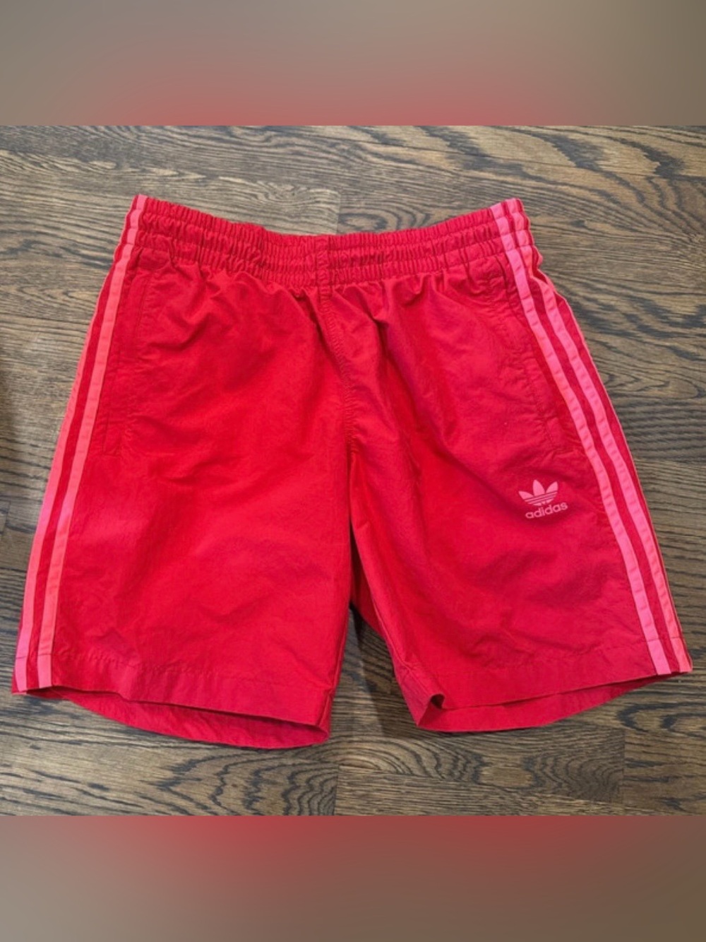 Adidas Red and Pink Athletic Shorts